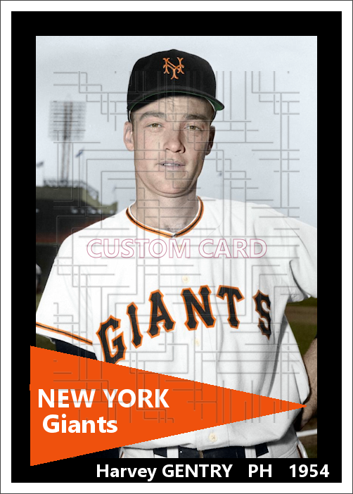 Harvey Gentry - 1954 New York Giants - choose a size & style