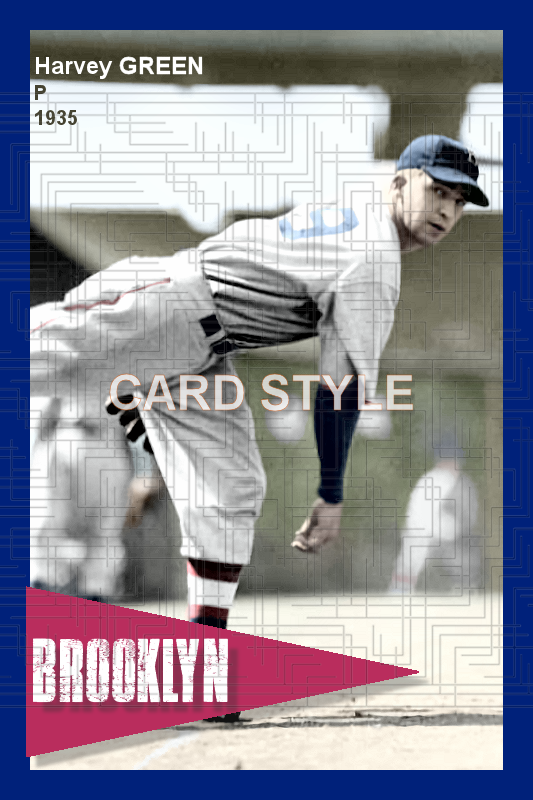 Harvey Green - 1935 Brooklyn Dodgers - choose a size & style