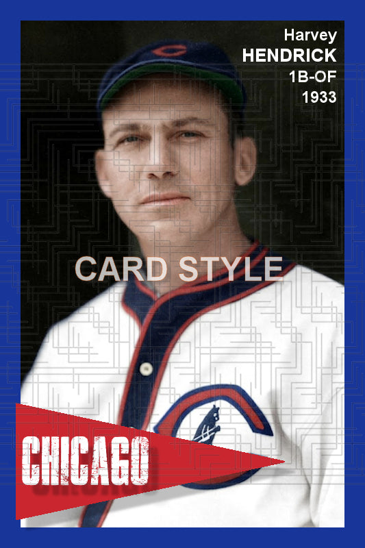 Harvey Hendrick - 1933 Chicago Cubs - choose a size & style