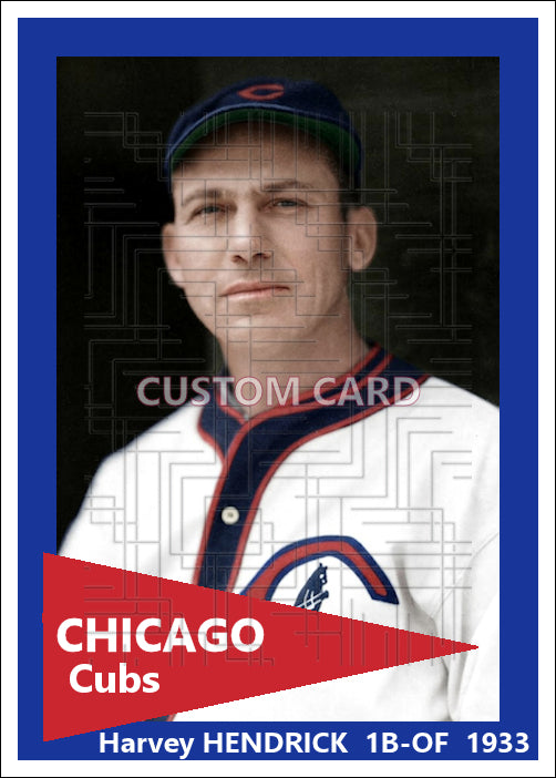 Harvey Hendrick - 1933 Chicago Cubs - choose a size & style