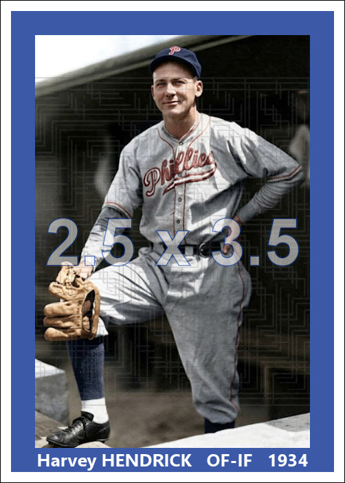 Harvey Hendrick - 1934 Philadelphia Phillies - choose a size & style