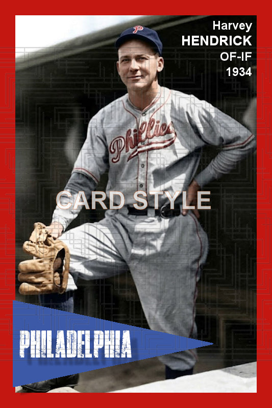 Harvey Hendrick - 1934 Philadelphia Phillies - choose a size & style