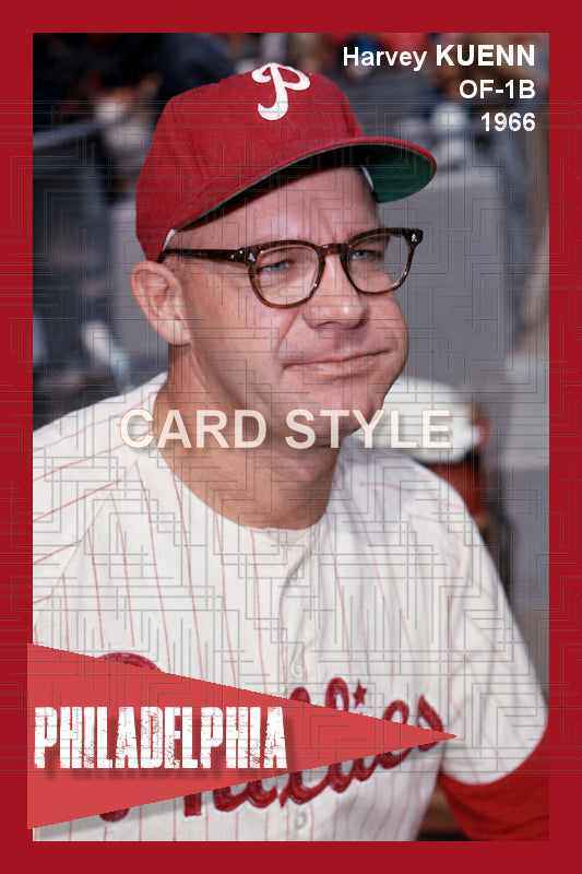 Harvey Kuenn - 1966 Philadelphia Phillies - choose a size & style