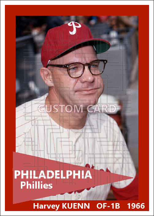 Harvey Kuenn - 1966 Philadelphia Phillies - choose a size & style