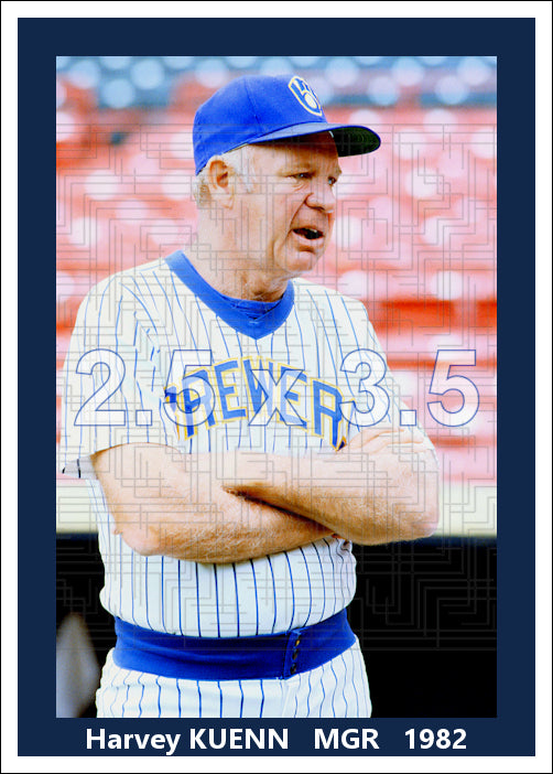 Harvey Kuenn - 1982 Milwaukee Brewers - choose a size & style