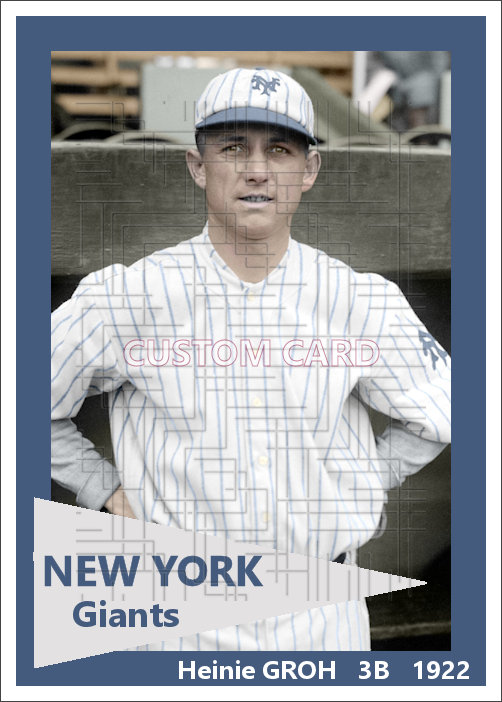 Heinie Groh - 1922 New York Giants - choose a size & style