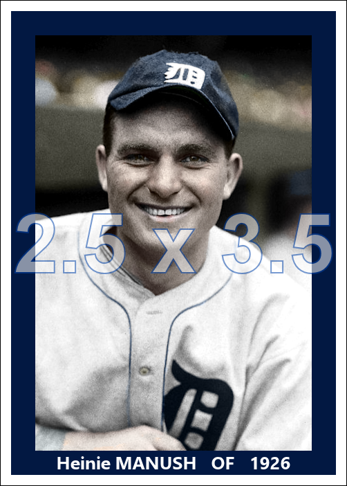 Heinie Manush - 1926 Detroit Tigers - choose a size & style