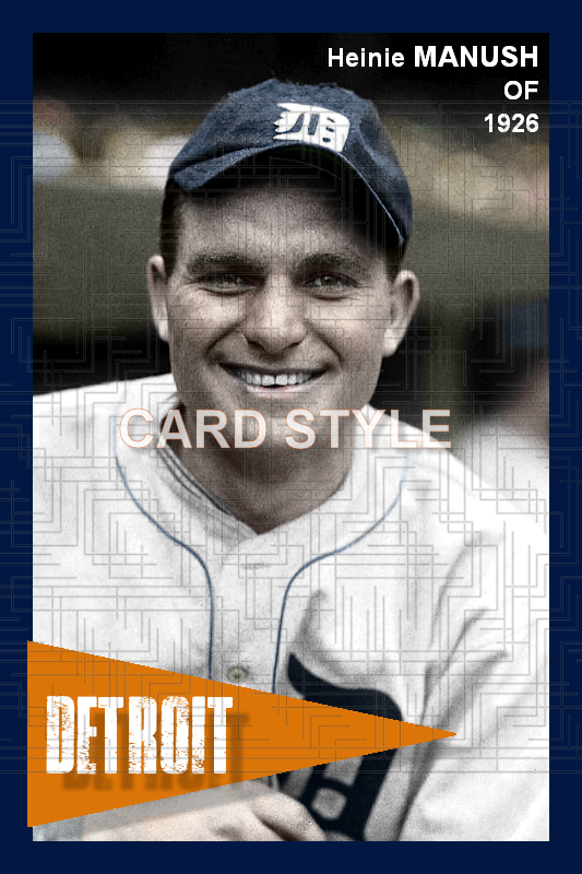 Heinie Manush - 1926 Detroit Tigers - choose a size & style