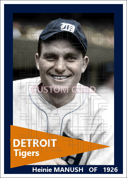 Heinie Manush - 1926 Detroit Tigers - choose a size & style