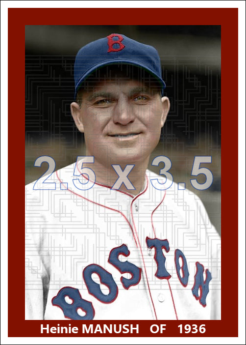 Heinie Manush - 1936 Boston Red Sox - choose a size & style