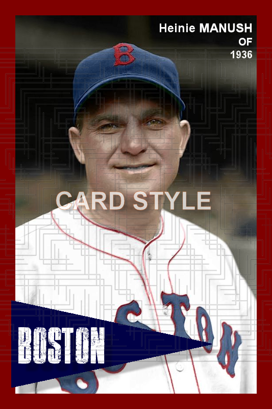 Heinie Manush - 1936 Boston Red Sox - choose a size & style