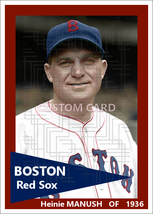 Heinie Manush - 1936 Boston Red Sox - choose a size & style
