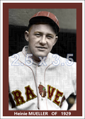 Heinie Mueller - 1929 Boston Braves - choose a size & style