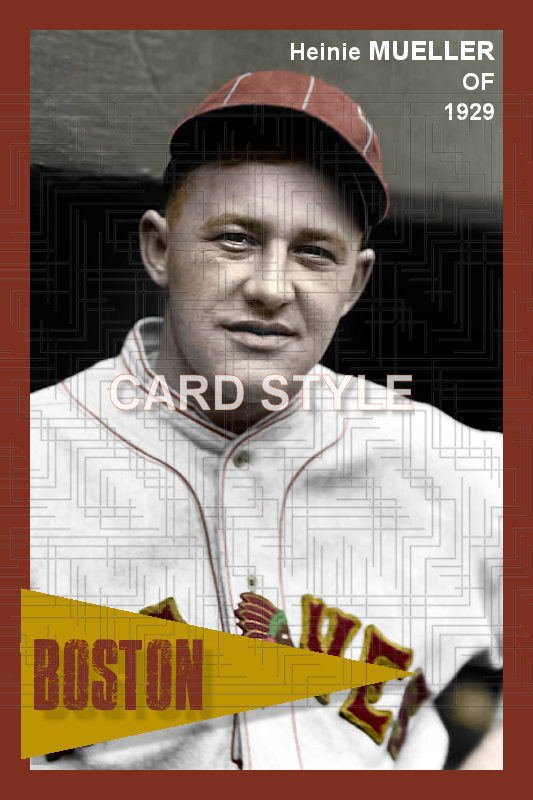Heinie Mueller - 1929 Boston Braves - choose a size & style