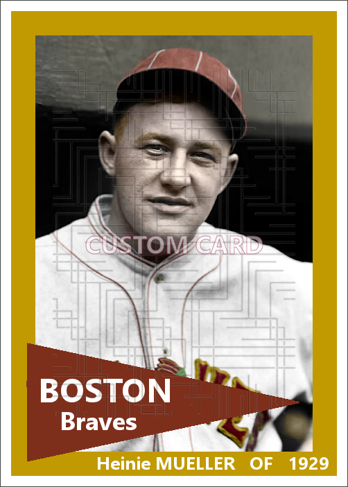 Heinie Mueller - 1929 Boston Braves - choose a size & style