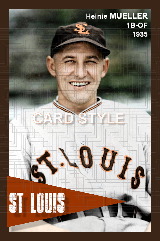 Heinie Mueller - 1935 St. Louis Browns - choose a size & style