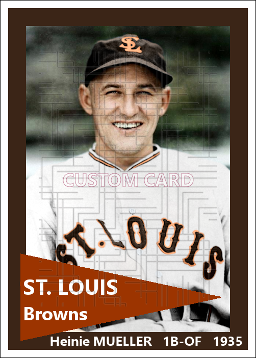 Heinie Mueller - 1935 St. Louis Browns - choose a size & style