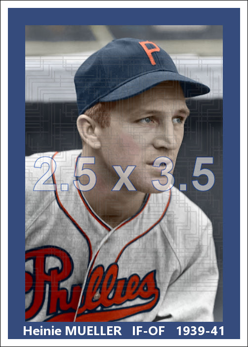 Heinie Mueller - 1939 Philadelphia Phillies - choose a size & style