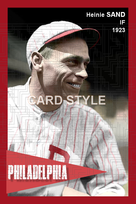 Heinie Sand - 1923 Philadelphia Phillies - choose a size & style