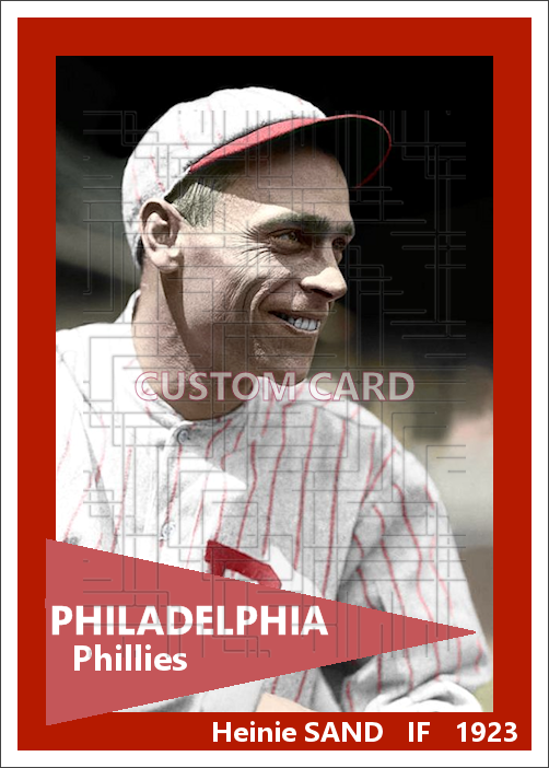 Heinie Sand - 1923 Philadelphia Phillies - choose a size & style