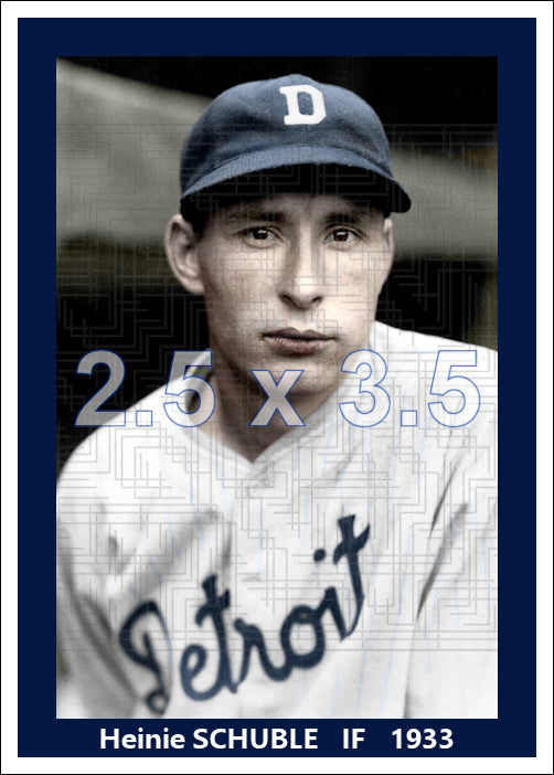 Heinie Schuble - 1933 Detroit Tigers - choose a size & style