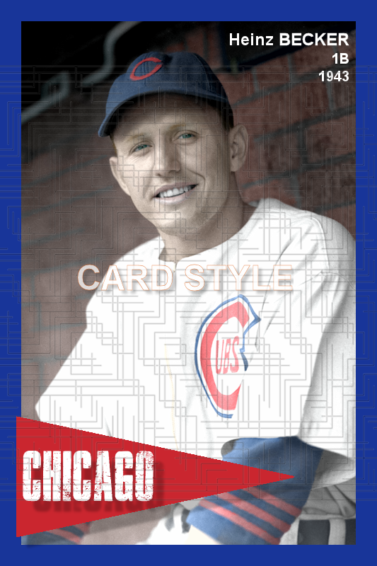 Heinz Becker - 1943 Chicago Cubs - choose a size & style