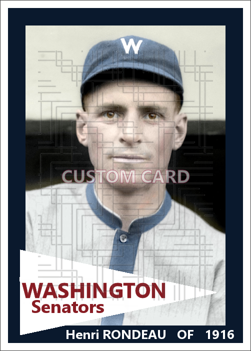 Henri Rondeau - 1916 Washington Senators - choose a size & style