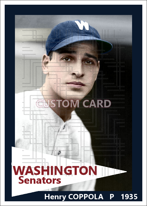 Henry Coppola - 1935 Washington Senators - choose a size & style
