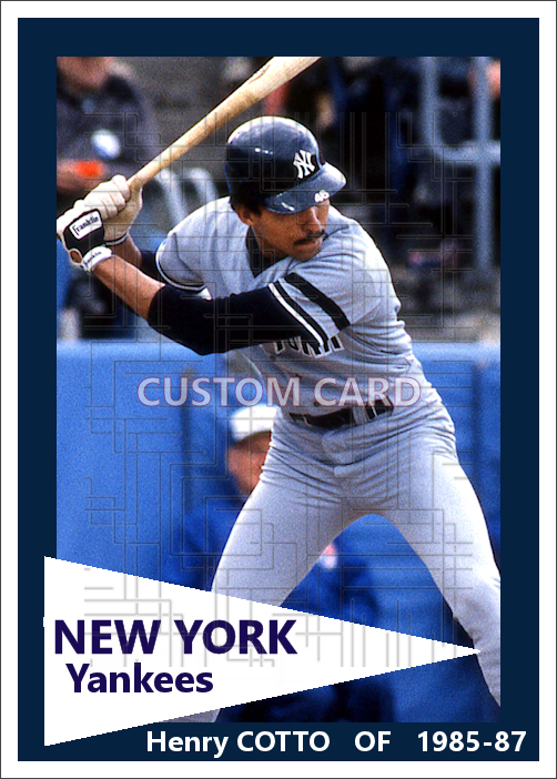 Henry Cotto - 1985-87 New York Yankees - choose a size & style