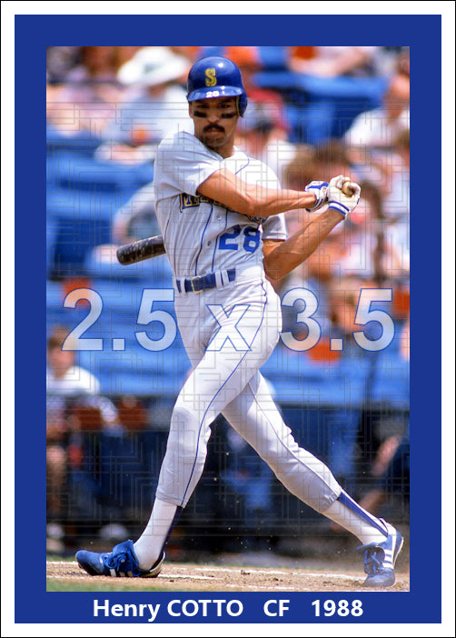 Henry Cotto - 1988 Seattle Mariners - choose a size & style