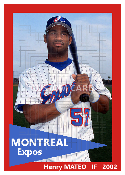 Henry Mateo - 2002 Montreal Expos - choose a size & style