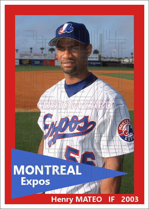 Henry Mateo - 2003 Montreal Expos - choose a size & style