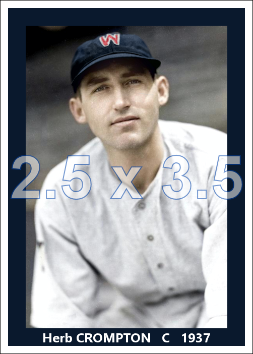 Herb Crompton - 1937 Washington Senators - choose a size & style