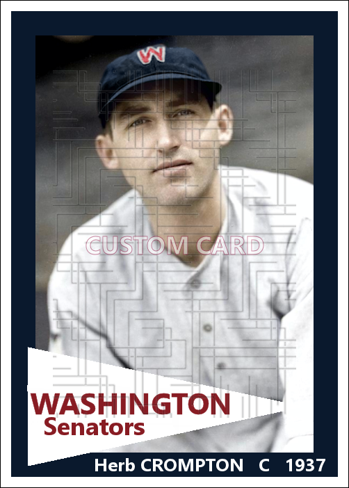 Herb Crompton - 1937 Washington Senators - choose a size & style