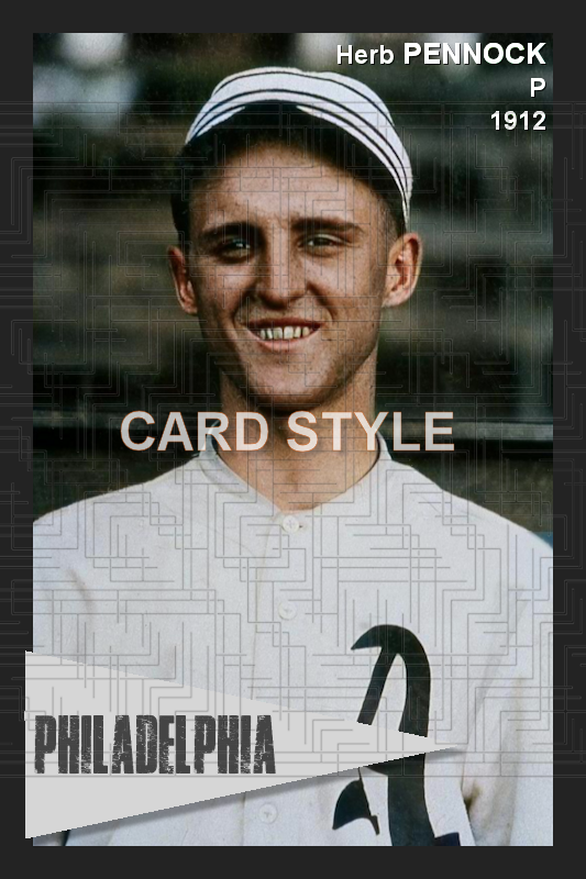 Herb Pennock - 1912 Philadelphia Athletics - choose a size & style