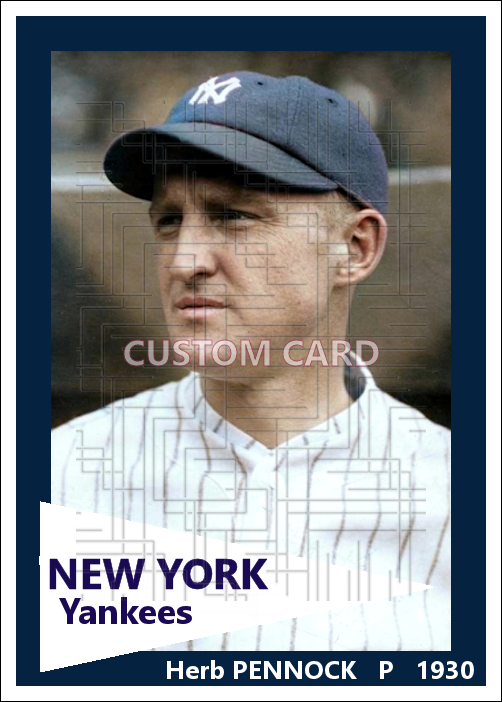 Herb Pennock - 1930 New York Yankees - choose a size & style