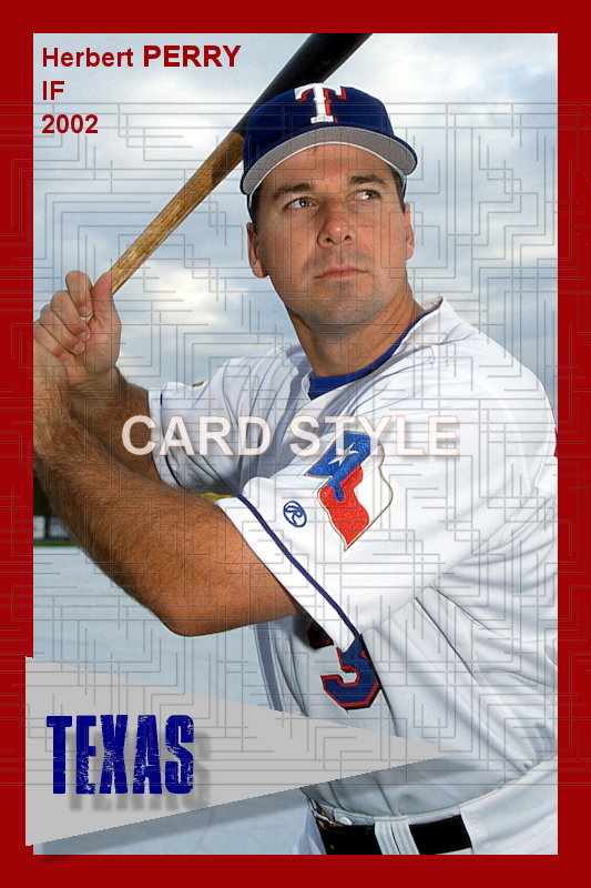 Herbert Perry - 2002 Texas Rangers - choose a size & style