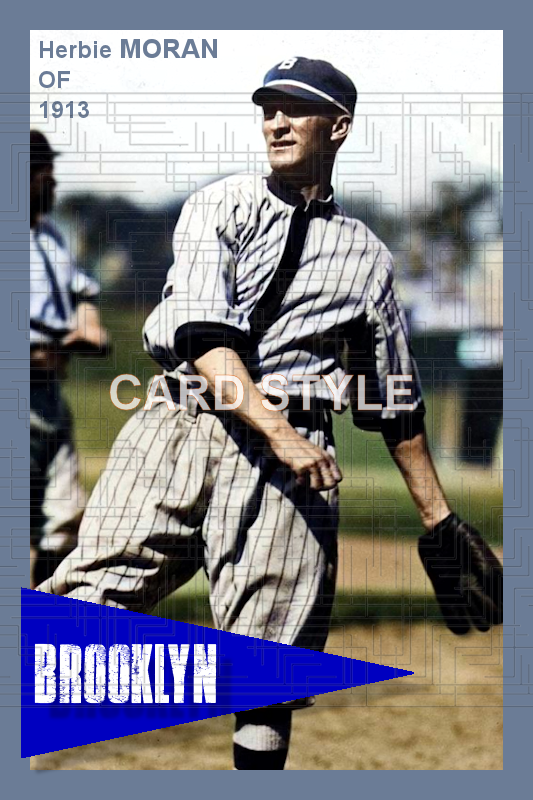 Herbie Moran - 1913 Brooklyn Dodgers - choose a size & style