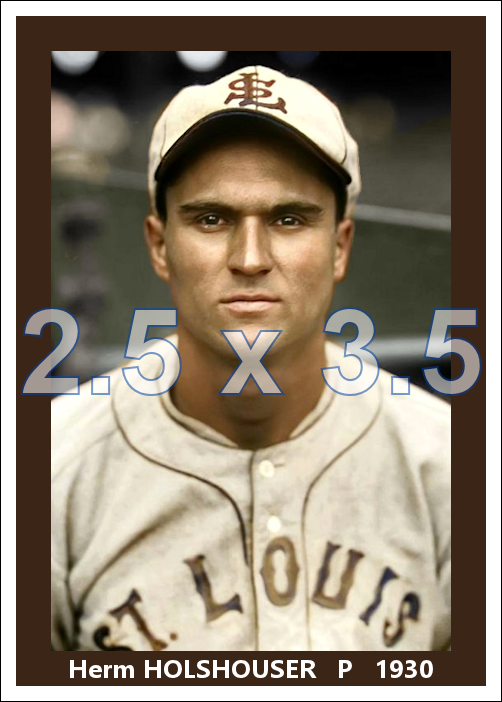 Herm Holshouser - 1930 St. Louis Browns - choose a size & style