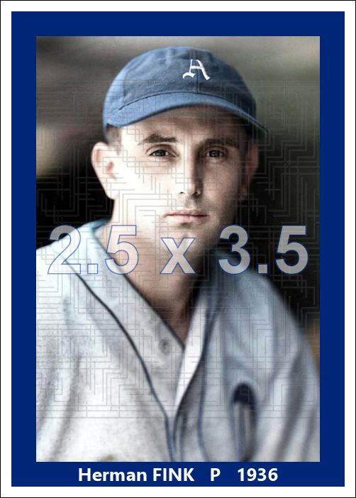Herman Fink - 1936 Philadelphia Athletics - choose a size & style
