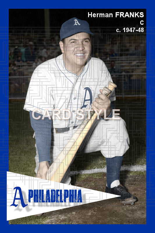 Herman Franks - 1947-48 Philadelphia Athletics - choose a size & style