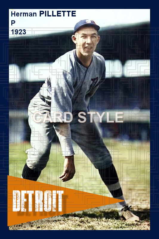 Herman Pillette - 1923 Detroit Tigers - choose a size & style