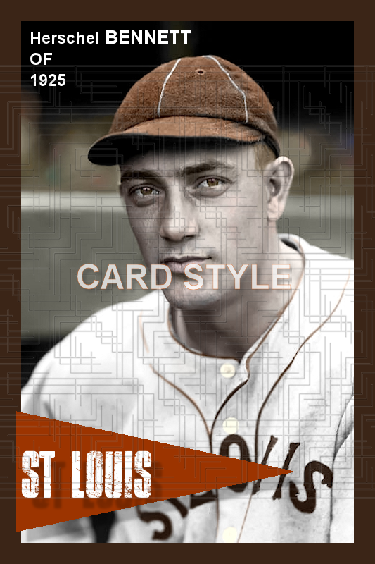 Herschel Bennett - 1925 St. Louis Browns - choose a size & style