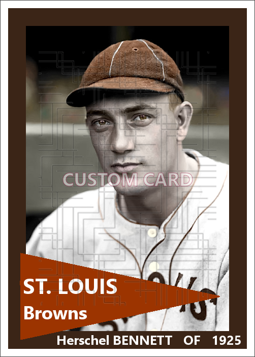 Herschel Bennett - 1925 St. Louis Browns - choose a size & style