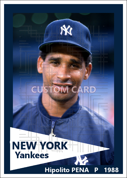 Hipolito Pena - 1988 New York Yankees - choose a size & style
