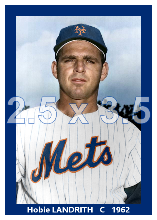 Hobie Landrith - 1962 New York Mets - choose a size & style