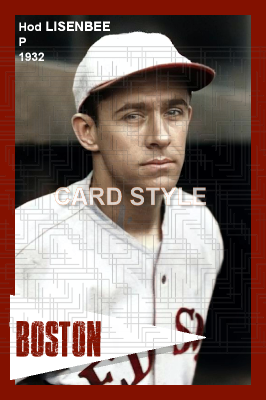 Hod Lisenbee - 1932 Boston Red Sox - choose a size & style