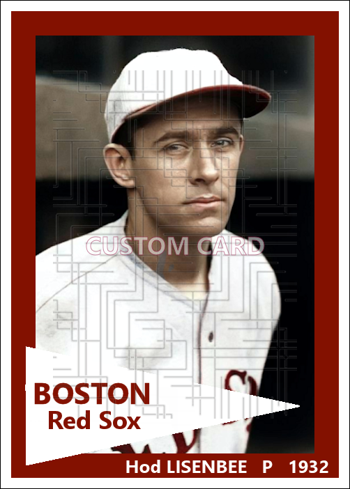 Hod Lisenbee - 1932 Boston Red Sox - choose a size & style