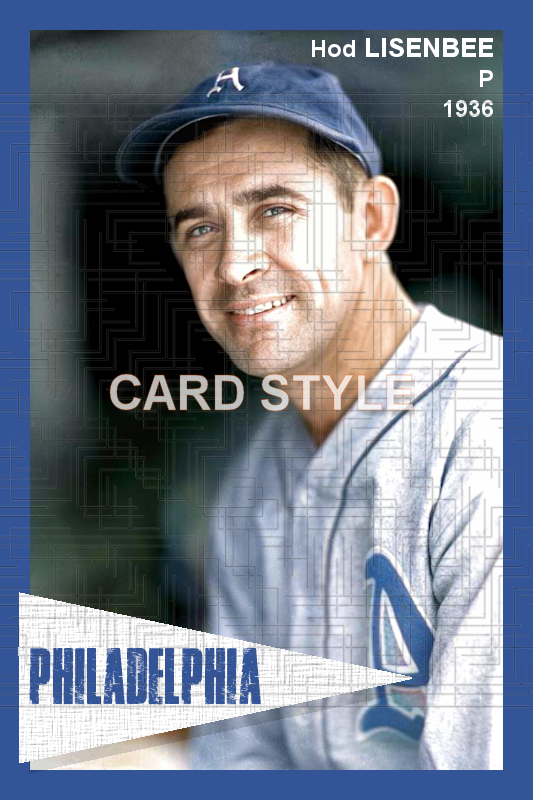 Hod Lisenbee - 1936 Philadelphia Athletics - choose a size & style