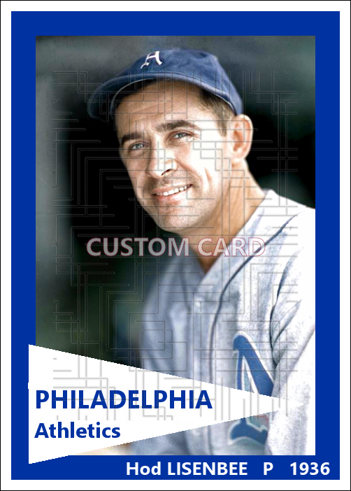 Hod Lisenbee - 1936 Philadelphia Athletics - choose a size & style